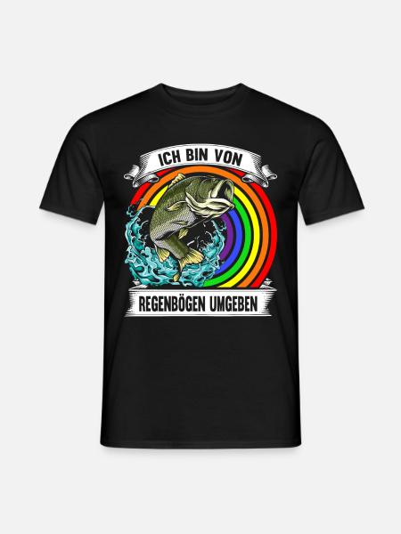 Forellen Angeln - Männer T-Shirt - Schwarz