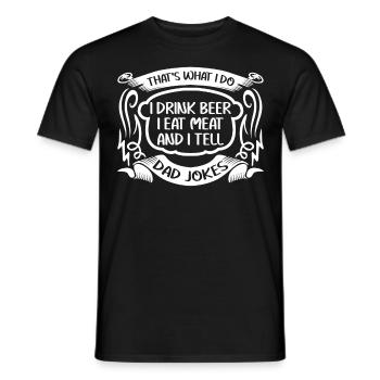 Scherzer Vater Witz Witze Lustiger Vater - Männer T-Shirt - Schwarz - Vorne - AI Model Male 178 light (178cm)