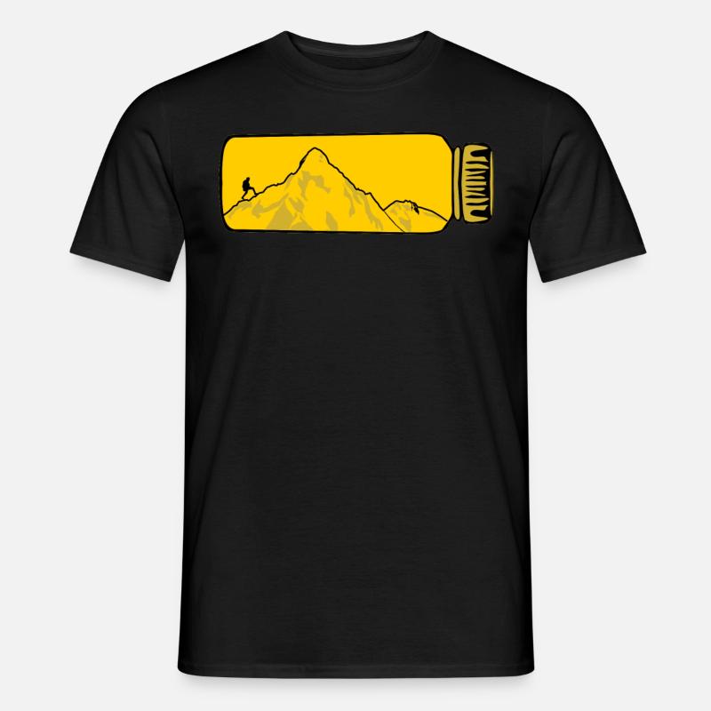 Kletterklettern Mountain Wanderflasche - Männer T-Shirt - Schwarz