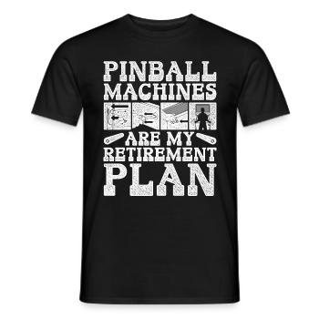 Flipperspieler Pinball Machines Retirement Plan - Männer T-Shirt - Schwarz - Vorne - AI Model Male 178 light (178cm)