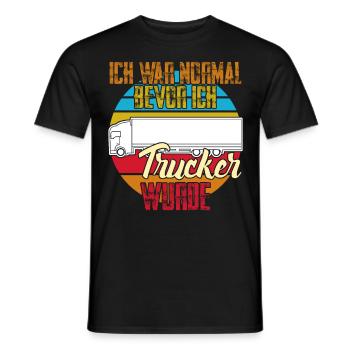 Lastwagen LKW Trucker LKW-Fahrer - Männer T-Shirt - Schwarz - Vorne - AI Model Male 178 light (178cm)