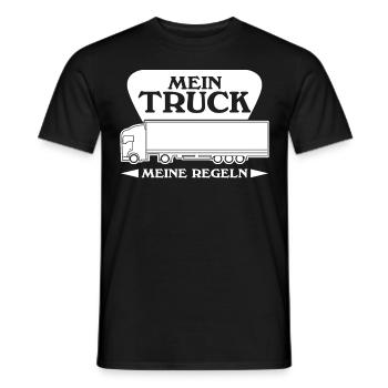 Lastwagen LKW - Männer T-Shirt - Schwarz - Vorne - AI Model Male 178 light (178cm)