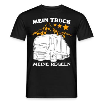 LKW Witz Trucker LKW-Fahrer Lastwagen - Männer T-Shirt - Schwarz - Vorne - AI Model Male 178 light (178cm)
