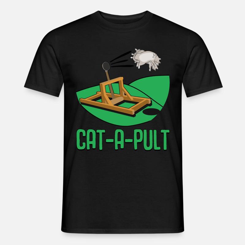 Funny Cat - Männer T-Shirt - Schwarz