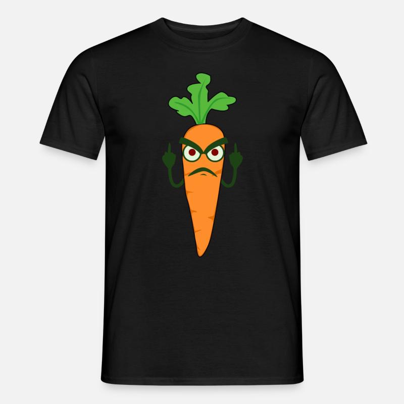 Grumpy Carrot - Männer T-Shirt - Schwarz
