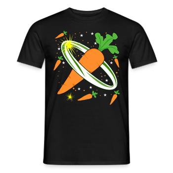 Carotte dans l’espace Carottes - T-shirt homme - noir - Devant - AI Model Male 178 light (178cm)