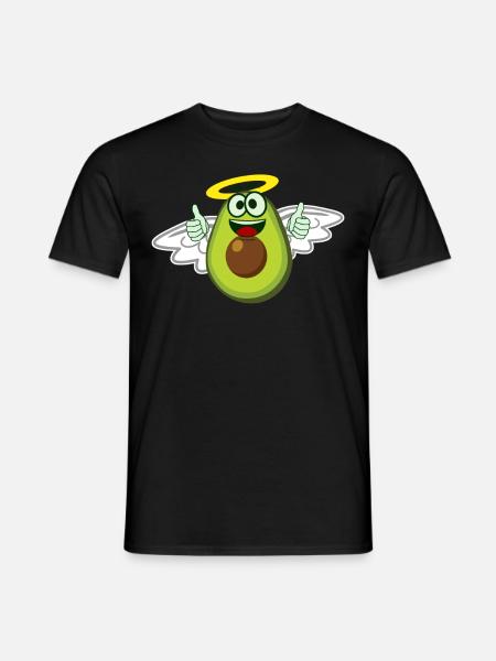 Avocado Angel Avocados - Männer T-Shirt - Schwarz