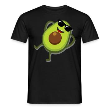 Avocado with Sunglasses Avocados - Men's T-Shirt - black - Front - AI Model Male 178 light (178cm)