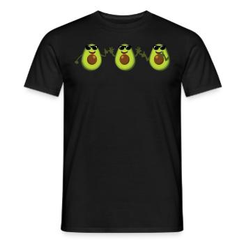 Avocado Dancing Avocados - Men's T-Shirt - black - Front - AI Model Male 178 light (178cm)