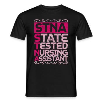Altenpflegehelferin Pflegehelferin - Männer T-Shirt - Schwarz - Vorne - AI Model Male 178 light (178cm)