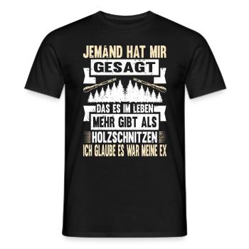 Zimmermann Schreiner Holz - Männer T-Shirt - Schwarz - Vorne - AI Model Male 178 light (178cm)