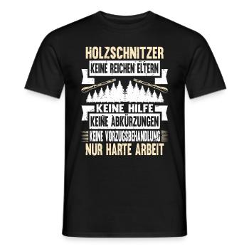 Zimmermann Schreiner Holz - Männer T-Shirt - Schwarz - Vorne - AI Model Male 178 light (178cm)