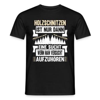 Zimmermann Schreiner Holz - Männer T-Shirt - Schwarz - Vorne - AI Model Male 178 light (178cm)