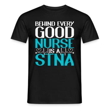 geriatric care assistant geriatric care assistant - Men's T-Shirt - black - Front - AI Model Male 178 light (178cm)