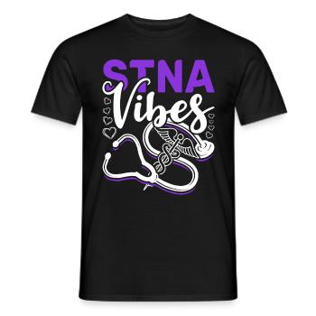 Altenpflegehelfer Vibes Pflegehelferin - Männer T-Shirt - Schwarz - Vorne - AI Model Male 178 light (178cm)