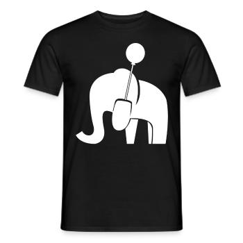 Elephant with Balloon Elephants - Männer T-Shirt - Schwarz - Vorne - AI Model Male 178 light (178cm)