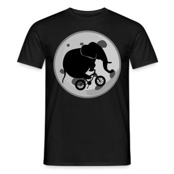 Elephant on a Bike Elephants - Männer T-Shirt - Schwarz - Vorne - AI Model Male 178 light (178cm)