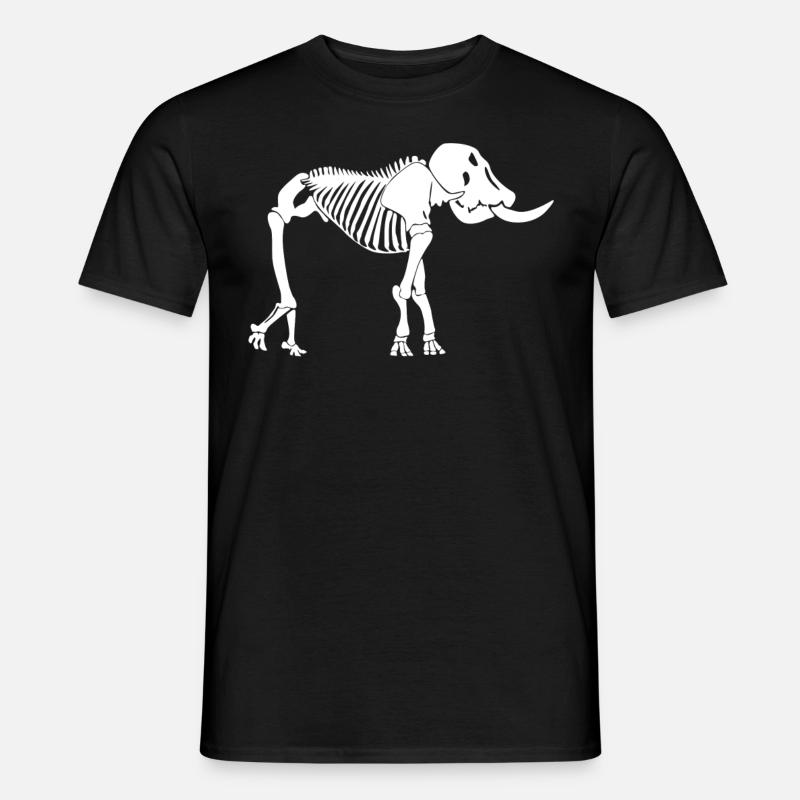 Elephant Skeleton Elephants - Men’s T-shirt - black