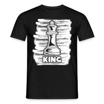 Chess Board King - Männer T-Shirt - Schwarz - Vorne - AI Model Male 178 light (178cm)