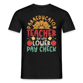 Educational Assistant Teaching Assistant - Men's T-Shirt - black - Front - AI Model Male 178 light (178cm)