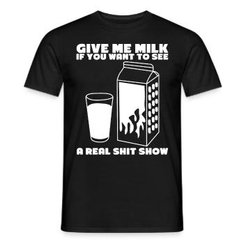 Lactose intolerant Milk - Männer T-Shirt - Schwarz - Vorne - AI Model Male 178 light (178cm)