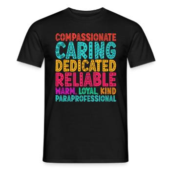 Assistante maternelle Assistante pédagogique - T-shirt homme - noir - Devant - AI Model Male 178 light (178cm)