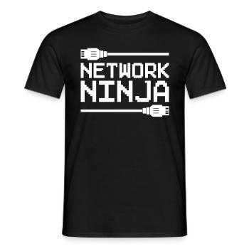 Network Administrator Network Ninja - Men's T-Shirt - black - Front - AI Model Male 178 light (178cm)