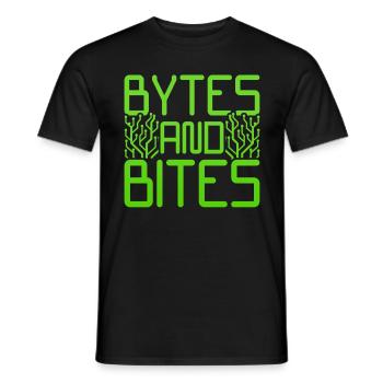 Netzwerkadministrator Bytes And Bites - Männer T-Shirt - Schwarz - Vorne - AI Model Male 178 light (178cm)