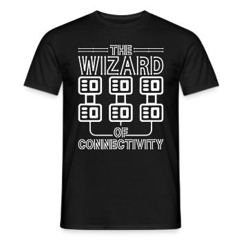 Netzwerkadministrator The Wizard Of Connectivity - Männer T-Shirt - Schwarz - Vorne - AI Model Male 178 light (178cm)