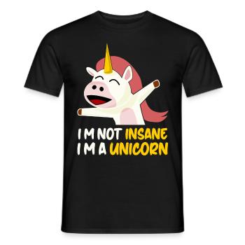Insane Unicorn - Männer T-Shirt - Schwarz - Vorne - AI Model Male 178 light (178cm)