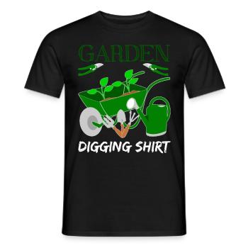 Jardinier Jardinage Jardinage Aménagement paysager - T-shirt homme - noir - Devant - AI Model Male 178 light (178cm)