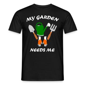 Garden Gardening Landscaping Gardener - Men's T-Shirt - black - Front - AI Model Male 178 light (178cm)