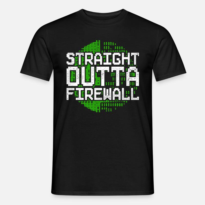 Programmierer Straight Outta Firewall - Männer T-Shirt - Schwarz