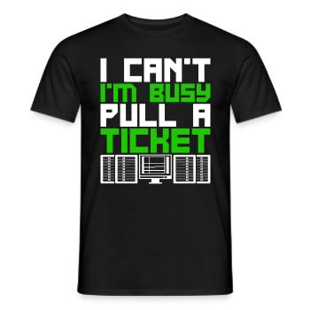 Netzwerkadministrator Pull A Ticket - Männer T-Shirt - Schwarz - Vorne - AI Model Male 178 light (178cm)