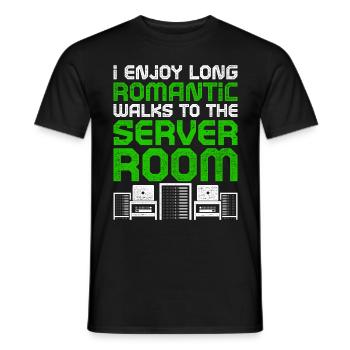 Netzwerkadministrator Server Room - Männer T-Shirt - Schwarz - Vorne - AI Model Male 178 light (178cm)