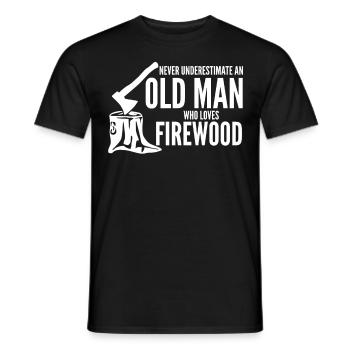 Bois de chauffage Bois de chauffage Cheminée Joke Four - T-shirt homme - noir - Devant - AI Model Male 178 light (178cm)