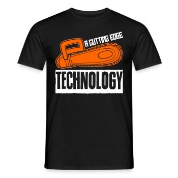 Chain Saw Chainsaw - Men's T-Shirt - black - Front - AI Model Male 178 light (178cm)