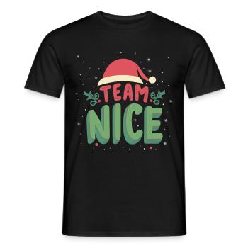 Team Nice Funny Christmas - Men's T-Shirt - black - Front - AI Model Male 178 light (178cm)