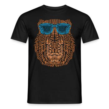 Capybaras with sunglasses Capybara - Men's T-Shirt - black - Front - AI Model Male 178 light (178cm)