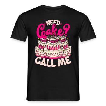 Cake Artist Konditor Need Cake? Call Me - Männer T-Shirt - Schwarz - Vorne - AI Model Male 178 light (178cm)