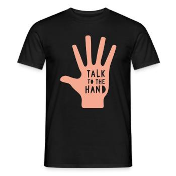 Parlez à la main Rétro Sassy - T-shirt homme - noir - Devant - AI Model Male 178 light (178cm)