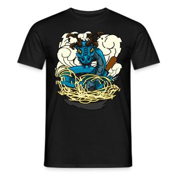 Wok Pan Dragon - T-shirt homme - noir - Devant - AI Model Male 178 light (178cm)