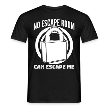 Escape Room Joke Escape Game - Men's T-Shirt - black - Front - AI Model Male 178 light (178cm)