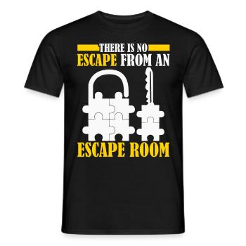 Escape Game Escape Room - Men's T-Shirt - black - Front - AI Model Male 178 light (178cm)