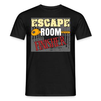 Escape Game Finisher Escape Room - Men's T-Shirt - black - Front - AI Model Male 178 light (178cm)