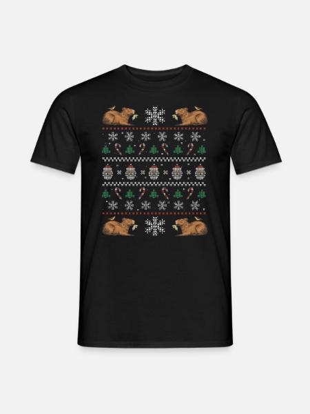 Noël Capybara Hiver Capybara Neige - T-shirt homme - noir