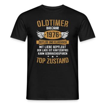 48. Geburtstag Mann Frau Geburtstagsgeschenk 1976 - Männer T-Shirt - Schwarz - Vorne - AI Model Male 178 light (178cm)