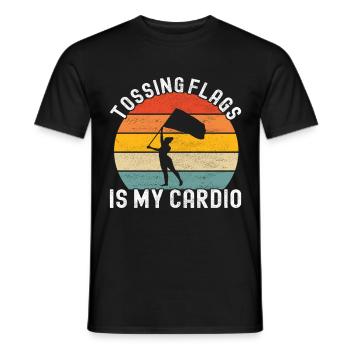 Drapeau agitant la fanfare garde de couleur - T-shirt homme - noir - Devant - AI Model Male 178 light (178cm)