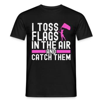 Drapeau agitant la fanfare garde de couleur - T-shirt homme - noir - Devant - AI Model Male 178 light (178cm)