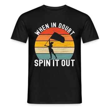 Drapeau agitant la fanfare garde de couleur - T-shirt homme - noir - Devant - AI Model Male 178 light (178cm)